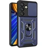 Hurtel Hybrid Armor Camshield su Stand and Camera dėklas skirtas Samsung Galaxy S25 Edge – Mėlyna