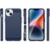 Hurtel Carbon Apple iPhone 14 Plus flexible gel back dėklas telefonui mėlynos spalvos
