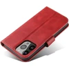 Hurtel Magnet Case dėklas-piniginė iPhone 15 Pro Max – raudonas