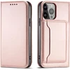 Hurtel Magnetinis dėklas-piniginė iPhone 13 Pro Max – rožinis