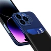 Hurtel Odinis dėklas su kortelės kišene ir stovu iPhone 14 Plus – mėlynas