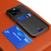 Hurtel Odinis dėklas su kortelės kišene ir stovu iPhone 14 Pro Max – juodas