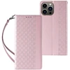 Hurtel Piniginis dėklas iPhone 14 Pro – rožinis (su dirželiu)