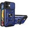 Hurtel Hybrid Armor Camshield Apple iPhone 16 Plus Armored Camera Cover and Stand – dėklas teleofnui mėlynos spalvos