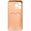 Hurtel Šarvuotas dėklas su kortelių kišene iPhone 13 mini – rožinis