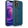 Hurtel Silikoninis dėklas iPhone 13 Pro su stovu – mėlynas