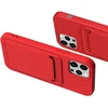 Hurtel Silikoninis dėklas-piniginė iPhone 12 Pro – raudonas