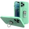 Hurtel Silikoninis dėklas Ring Case iPhone 12 mini – mėtinis