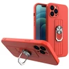 Hurtel Silikoninis dėklas Ring Case iPhone 13 Pro – raudonas