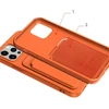 Hurtel Silikoninis dėklas su kortelės kišene iPhone 12 Pro Max – oranžinis