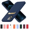 Hurtel Silikoninis dėklas su kortelių kišene Galaxy A72 4G – juodas
