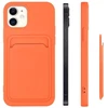 Hurtel Silikoninis dėklas su kortelių kišene Galaxy A72 – baltas