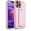 Hurtel Silikoninis dėklas su stovu iPhone 13 Pro – rožinis