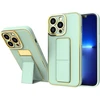 Hurtel Silikoninis dėklas su stovu iPhone 13 Pro – žalias