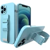 Hurtel Silikoninis dėklas su virvele iPhone 12 Pro Max – mėlynas