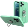 Hurtel Silikoninis dėklas su žiedu iPhone 12 Pro Max – mėtinis