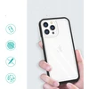 Hurtel Skaidrus 3in1 dėklas iPhone 13 Pro – juodas rėmelis