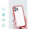 Hurtel Skaidrus 3in1 dėklas iPhone 13 Pro Max – raudonas