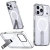 Dėklas Hurtel Hybrid Armor X Case skirtas Samsung Galaxy S26 with Stand, Compatible with MagSafe – skaidrus