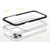 Hurtel Skaidrus sustiprintas dėklas iPhone 14 Pro – raudonas