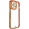 Hurtel Skaidrus TPU dėklas iPhone 13 Pro Max – raudonas