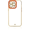 Hurtel Skaidrus TPU dėklas iPhone 13 Pro Max – raudonas