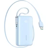 Joyroom JR-PR2L 10000mAh 35W Power Bank with Built-in Retractable USB-C Cable and USB-C Lanyard Cable - Mėlyna