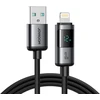 Joyroom S-A16 Pro Prism Series 3A USB-A – Lightning kabelis su Ekranas 1.2m – juodos spalvos