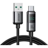 Joyroom S-A16 Pro Prism Series 66W USB-A – USB-C kabelis su Ekranas 1.2m – juodos spalvos
