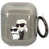 Apple AirPods Karl Lagerfeld Gliter Karl&amp;Choupette (KLA2HNKCTGK) ausinių dėklas juodos spalvos