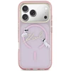 Dėklas Karl Lagerfeld IML Choupettes Karl Script Logo MagSafe Case for iPhone 17 Pro - Rožinė