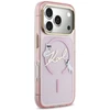 Dėklas Karl Lagerfeld IML Choupettes Karl Script Logo MagSafe Case for iPhone 17 Pro - Rožinė