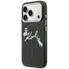 Dėklas Karl Lagerfeld IML Choupettes Karl Script Logo MagSafe Case for iPhone 17 Pro - Juodas