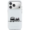 Dėklas Karl Lagerfeld IML Karl &amp; Choupette Peekaboo Logo MagSafe Case for iPhone 17 Pro Max - Baltas