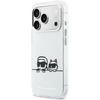 Dėklas Karl Lagerfeld IML Karl &amp; Choupette Peekaboo Logo MagSafe Case for iPhone 17 Pro Max - Baltas