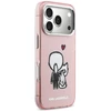 Dėklas Karl Lagerfeld Karl &amp; Choupette Back MagSafe Case for iPhone 17 Pro Max - Rožinė