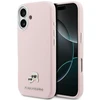 Karl Lagerfeld Karl &amp; Choupette Head Pins Saffiano MagSafe dėklas iPhone 17 - Rožinė