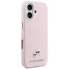 Karl Lagerfeld Karl &amp; Choupette Head Pins Saffiano MagSafe dėklas iPhone 17 - Rožinė