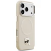Karl Lagerfeld Karl Pin MagSafe dėklas skirtas Apple iPhone 17 Pro rusvai gelsvas