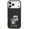 Karl Lagerfeld IML Aquarelle Karl and Choupette dėklas skirtas Apple iPhone 17 Pro juodos spalvos