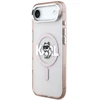 Karl Lagerfeld IML Choupette Sketch Logo MagSafe dėklas Apple iPhone Air rožinės spalvos