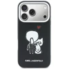 Dėklas Karl Lagerfeld Karl &amp; Choupette Back Logo MagSafe Case for iPhone 17 Pro - Juodas