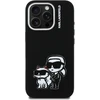 „Karl Lagerfeld“ silikoninis „Karl&Choupette Sketch MagSafe“ dėklas, skirtas „iPhone 16 Pro“ – Juodas