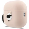 Karl Lagerfeld 3D Logo NFT Choupette Head Silicone dėklas skirtas AirPods Pro 3 Rožinė