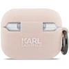 Karl Lagerfeld 3D Logo NFT Choupette Head Silicone dėklas skirtas AirPods Pro 3 Rožinė