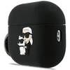 Karl Lagerfeld 3D Logo NFT Karl and Choupette Silicone dėklas skirtas AirPods Pro 3 juodos spalvos