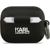 Karl Lagerfeld 3D Logo NFT Karl and Choupette Silicone dėklas skirtas AirPods Pro 3 juodos spalvos
