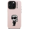 Dėklas Karl Lagerfeld Silicone Karl Sketch MagSafe Case for iPhone 16 Pro - Rožinė