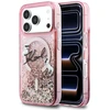 Dėklas Karl Lagerfeld Liquid Glitter Karl Script Logo MagSafe Case for iPhone 17 Pro - Rožinė