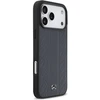 Dėklas Mercedes Leather Laurel Leaves Stripes MagSafe skirtas Apple iPhone 17 Pro Max mėlynos spalvos